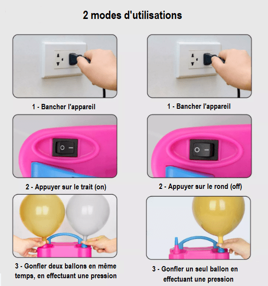 Pompe a ballon electrique Rose D