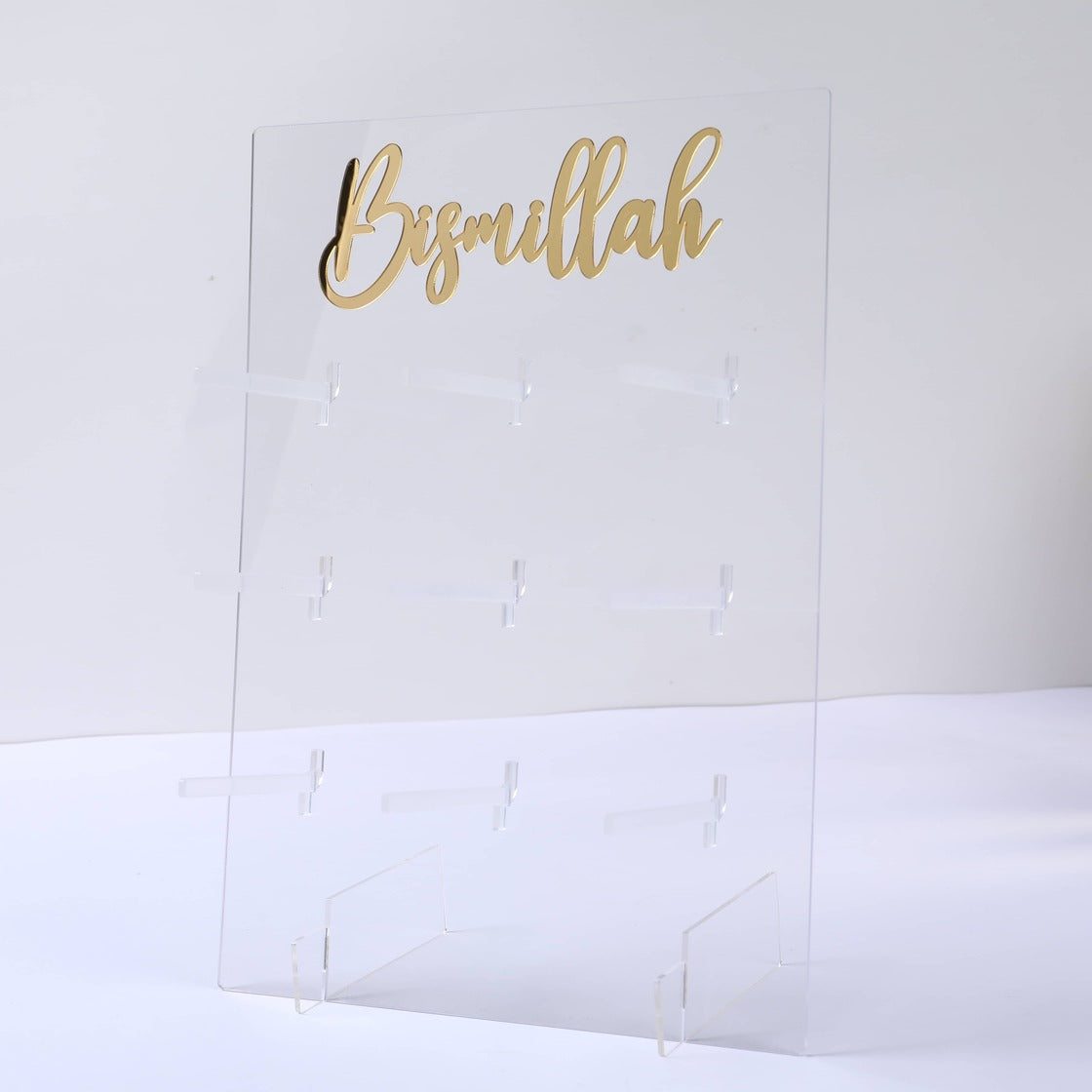 Présentoir à donuts Bismillah - Transparent et doré - Happy Muz Deco