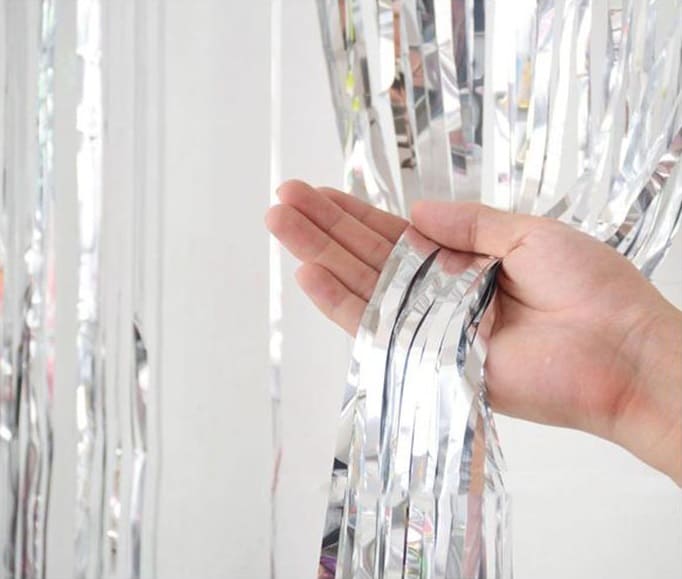 Rideau a franges decoratif Argent C - Happy Muz Deco