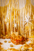 Rideau a franges decoratif Dore A - Happy Muz Deco