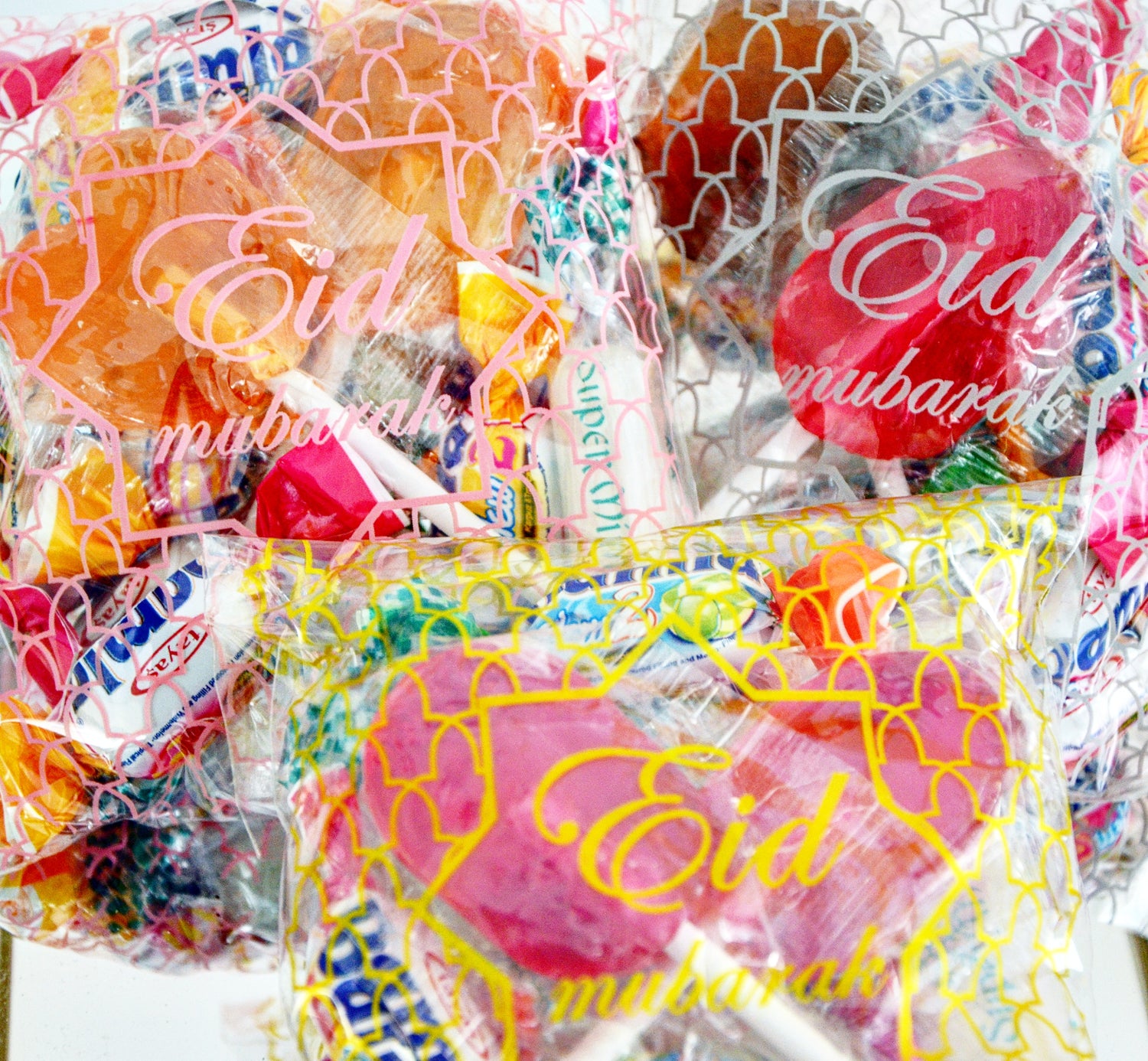 Sachets à bonbons Eid Mubarak Dorés x10 - Happy Muz Deco