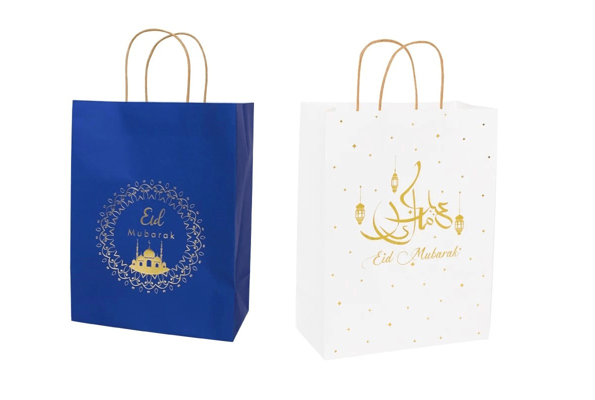 sac cadeaux bleu deco | Eid Accessories | Cute gift bags | sacs cadeaux en papier