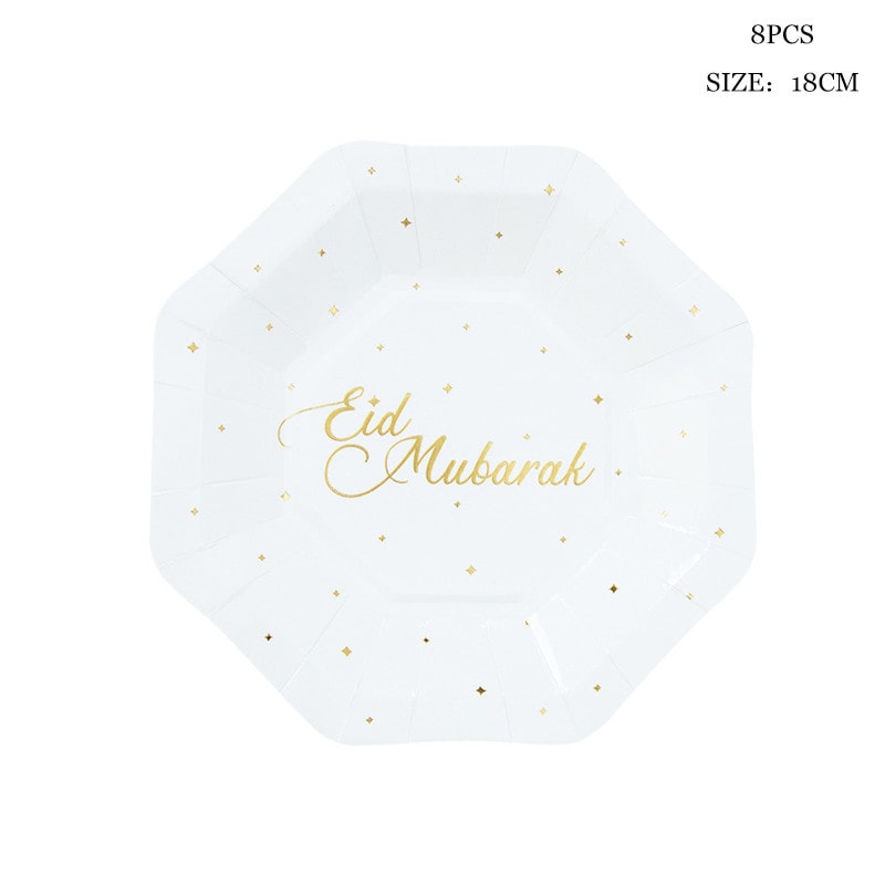 set vaisselles de table blanc deco | decoration eid mubarak ramadan 2022 | ensembles de vaisselle