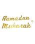 Banderole brillante Ramadan Mubarak - Doré - Happy Muz Deco
