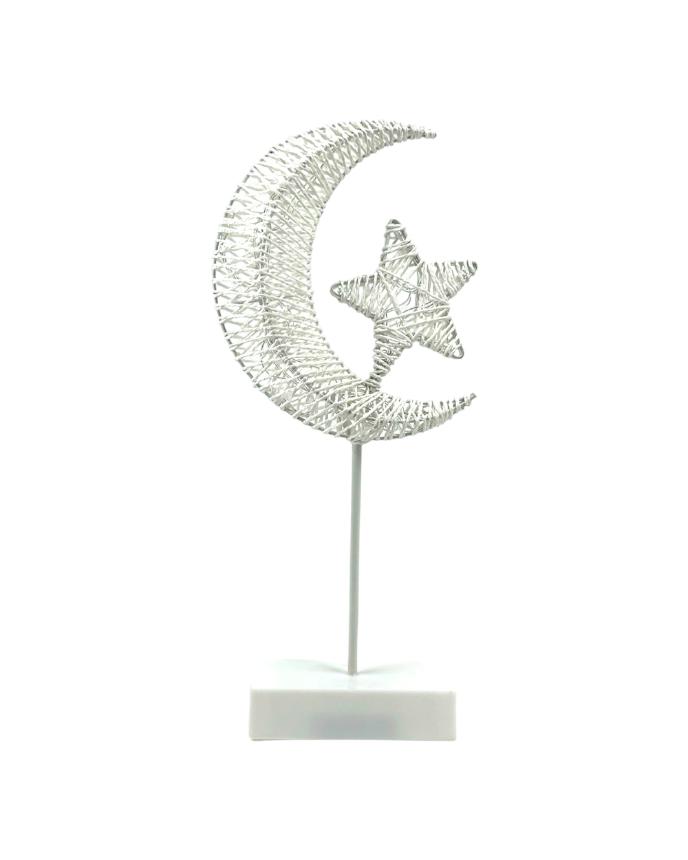 Croissant de lune et étoile à LED - Blanc