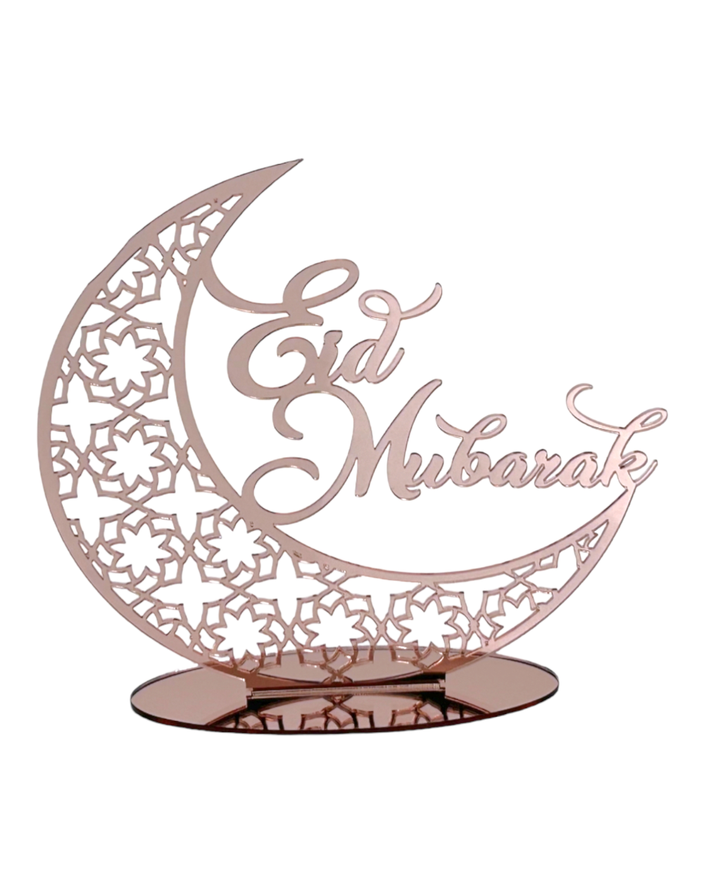 Déco en Acrylique Eid Mubarak Lune - Rose
