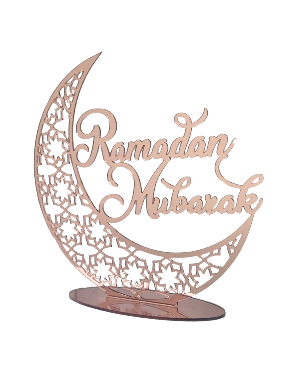 Déco en Acrylique Ramadan Mubarak Lune - Rose