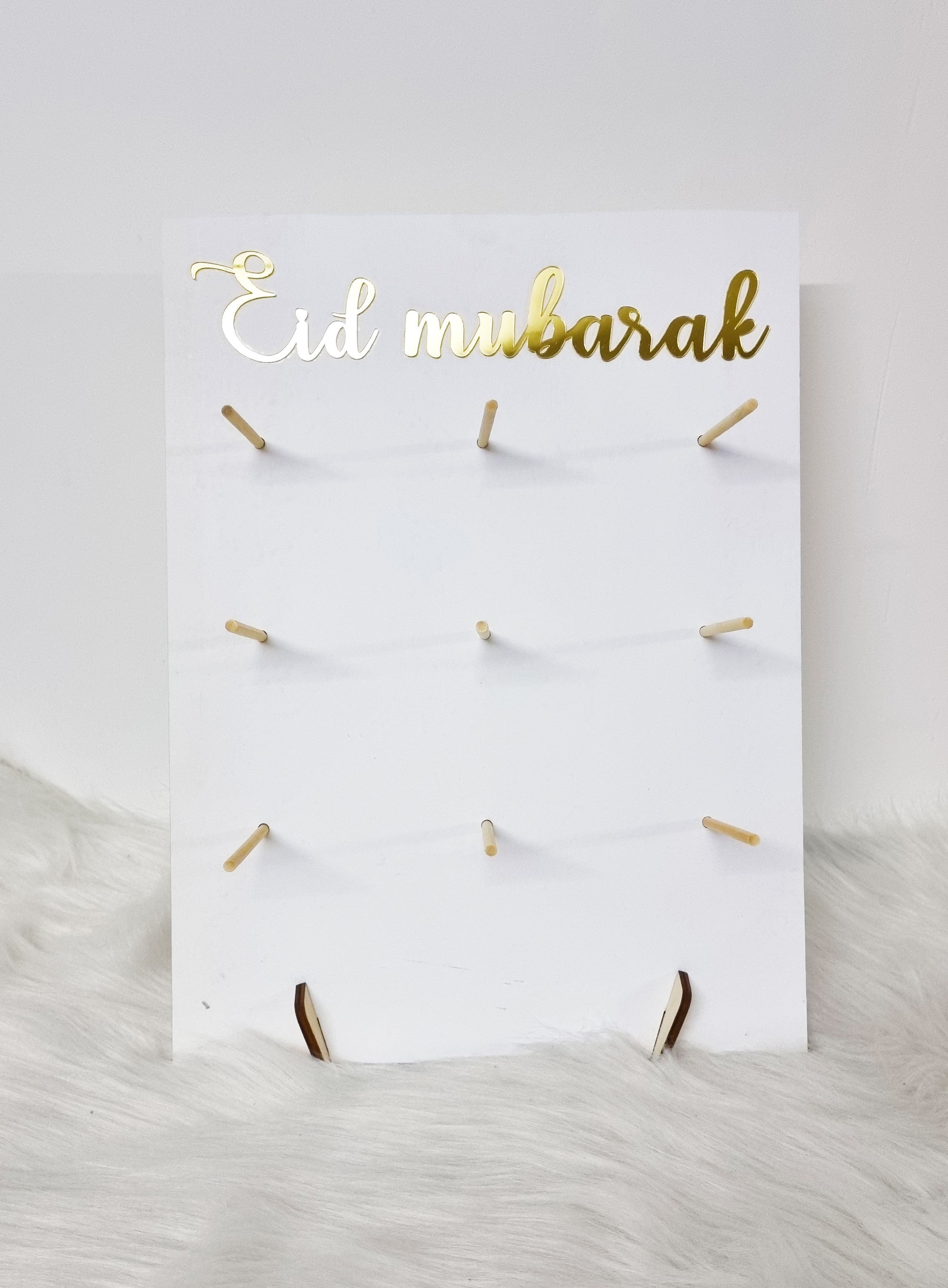 Présentoir à donuts Eid Mubarak - Blanc