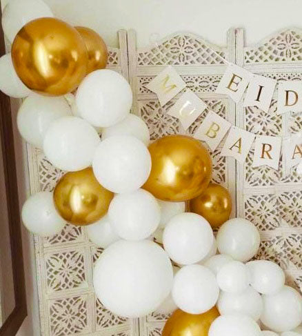 Décoration Eid Mubarak Ramadan blanc couleur blanche