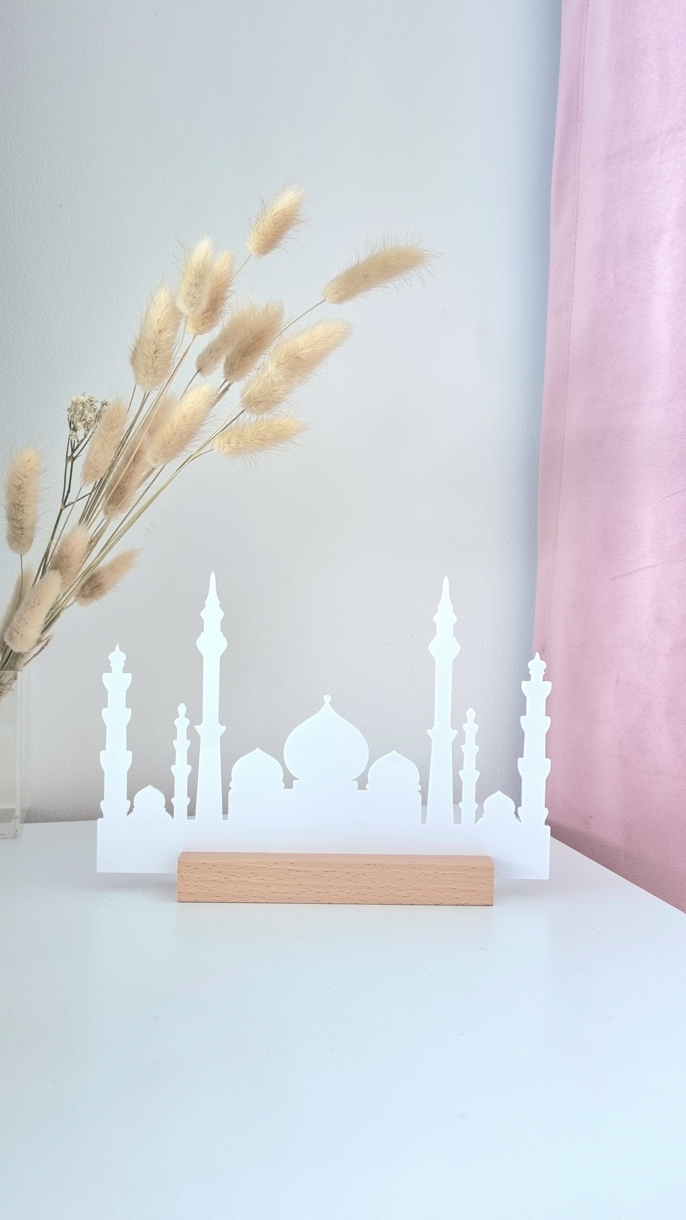 Mosque-shaped decoration 2 - White Acrylic