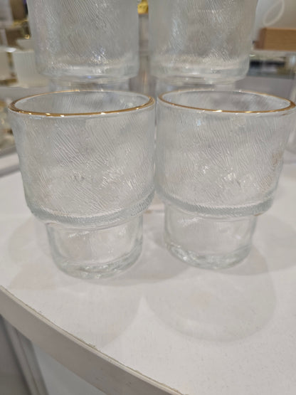 Lot de 6 petits verres avec motif et liseré doré - Happy Muz Deco