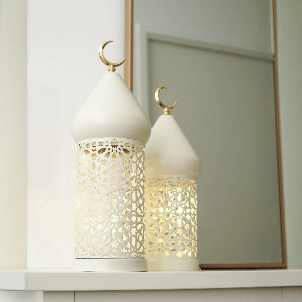 Grande Lanterne lumineuse LED - Blanche