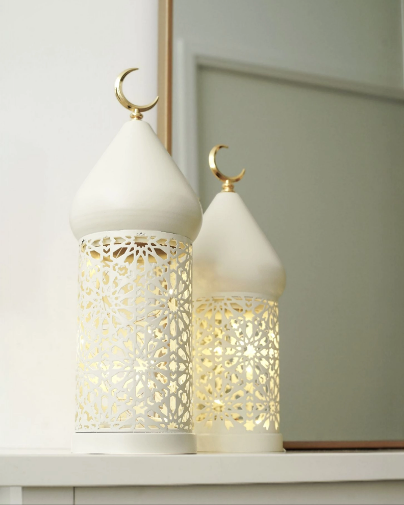 Grande Lanterne lumineuse LED - Blanche