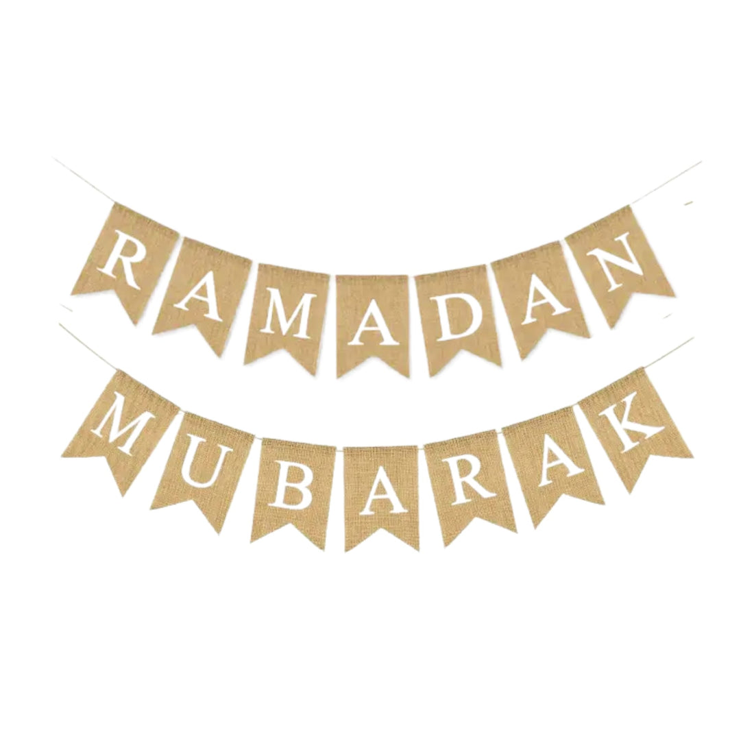 Banderole Ramadan Mubarak Toile de jute A