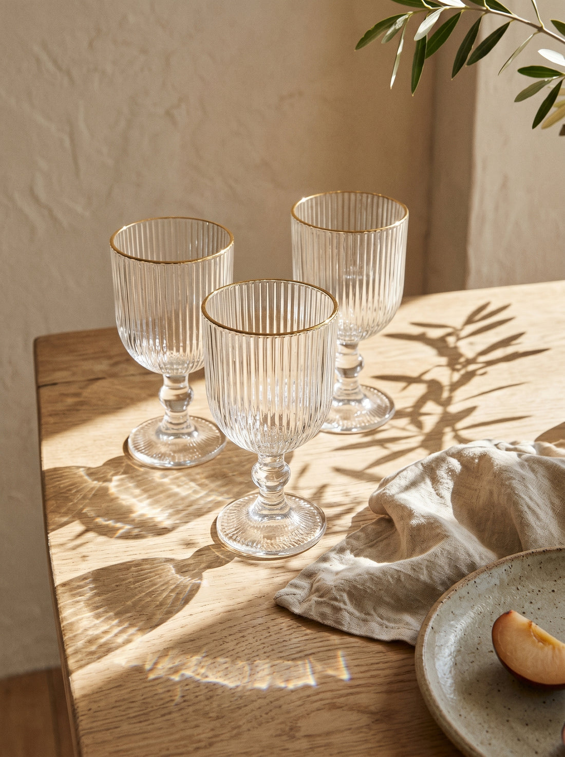 Lot de 6 Verres à pied Line – Liseré Doré