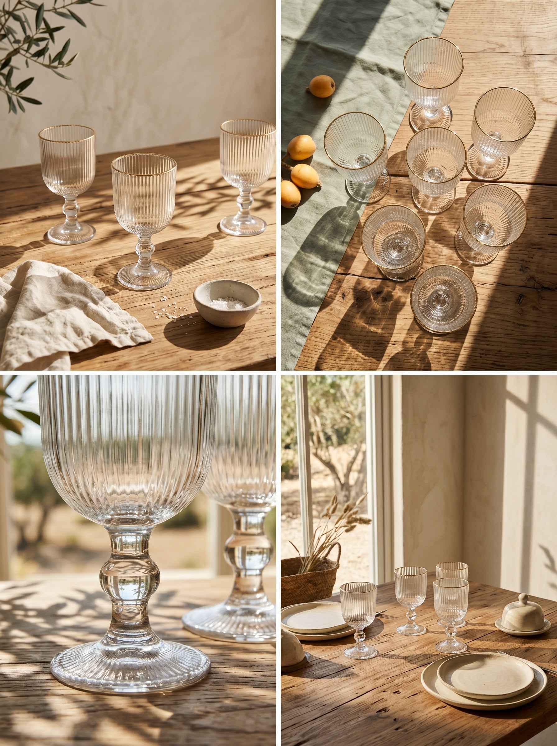 Lot de 6 Verres à pied Line – Liseré Doré
