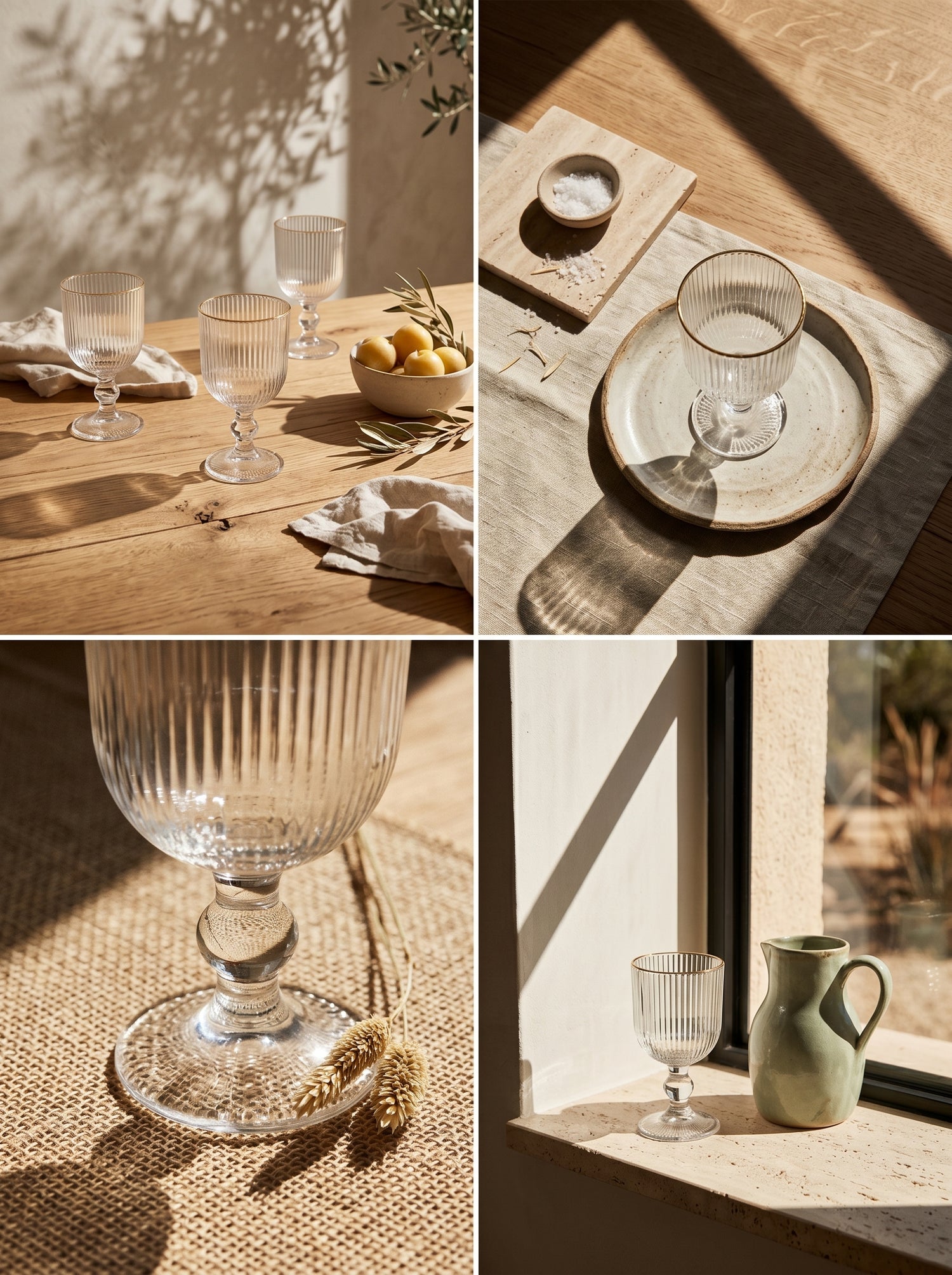 Lot de 6 Verres à pied Line – Liseré Doré