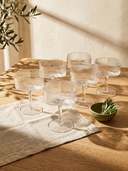 Lot de 6 verres à cocktail Trèfle