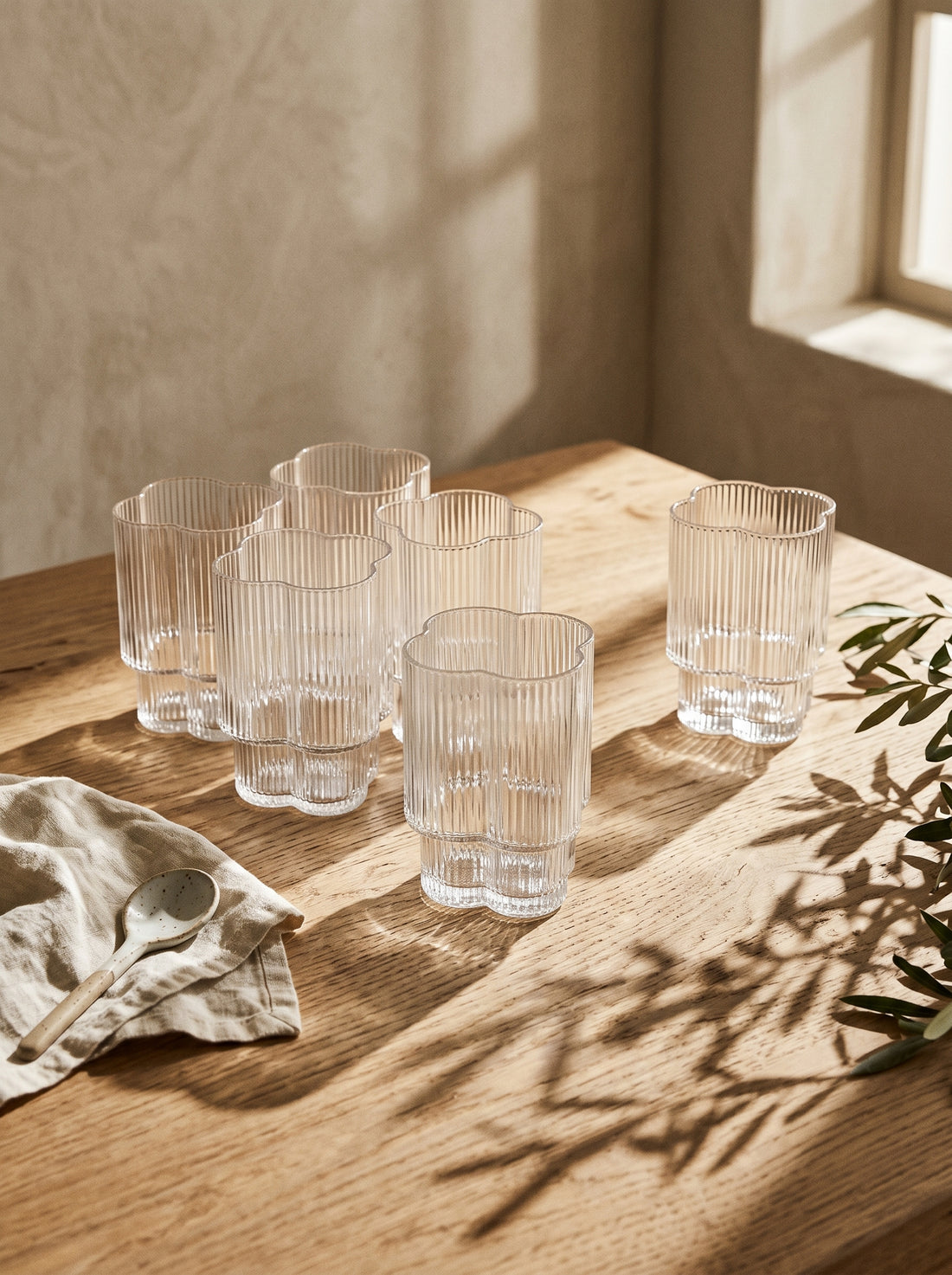 Lot de 6 petits verres Trèfle