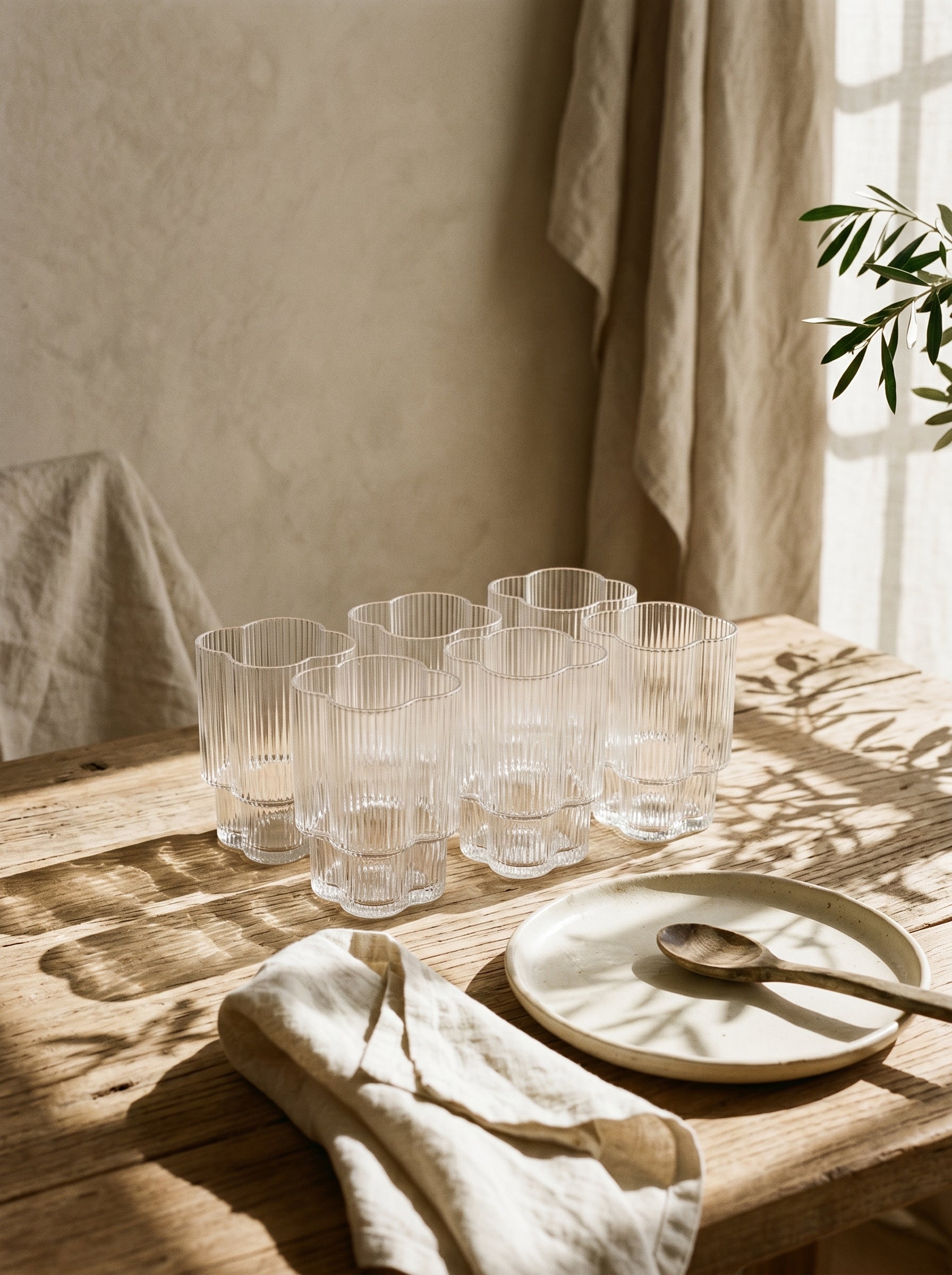 Lot de 6 petits verres Trèfle