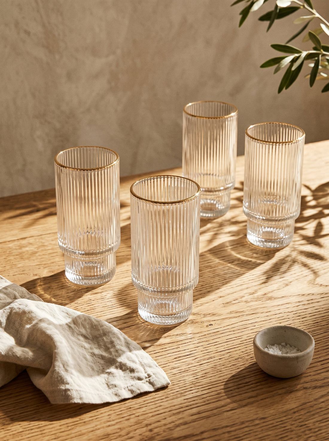 Lot de 6 grands Verres Lines – Liseré Doré