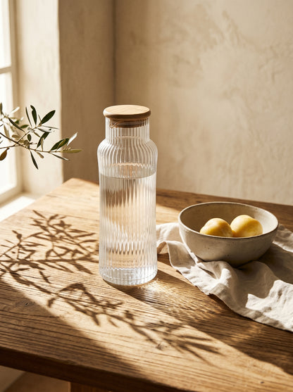 Carafe en verre avec bec – Liseré doré