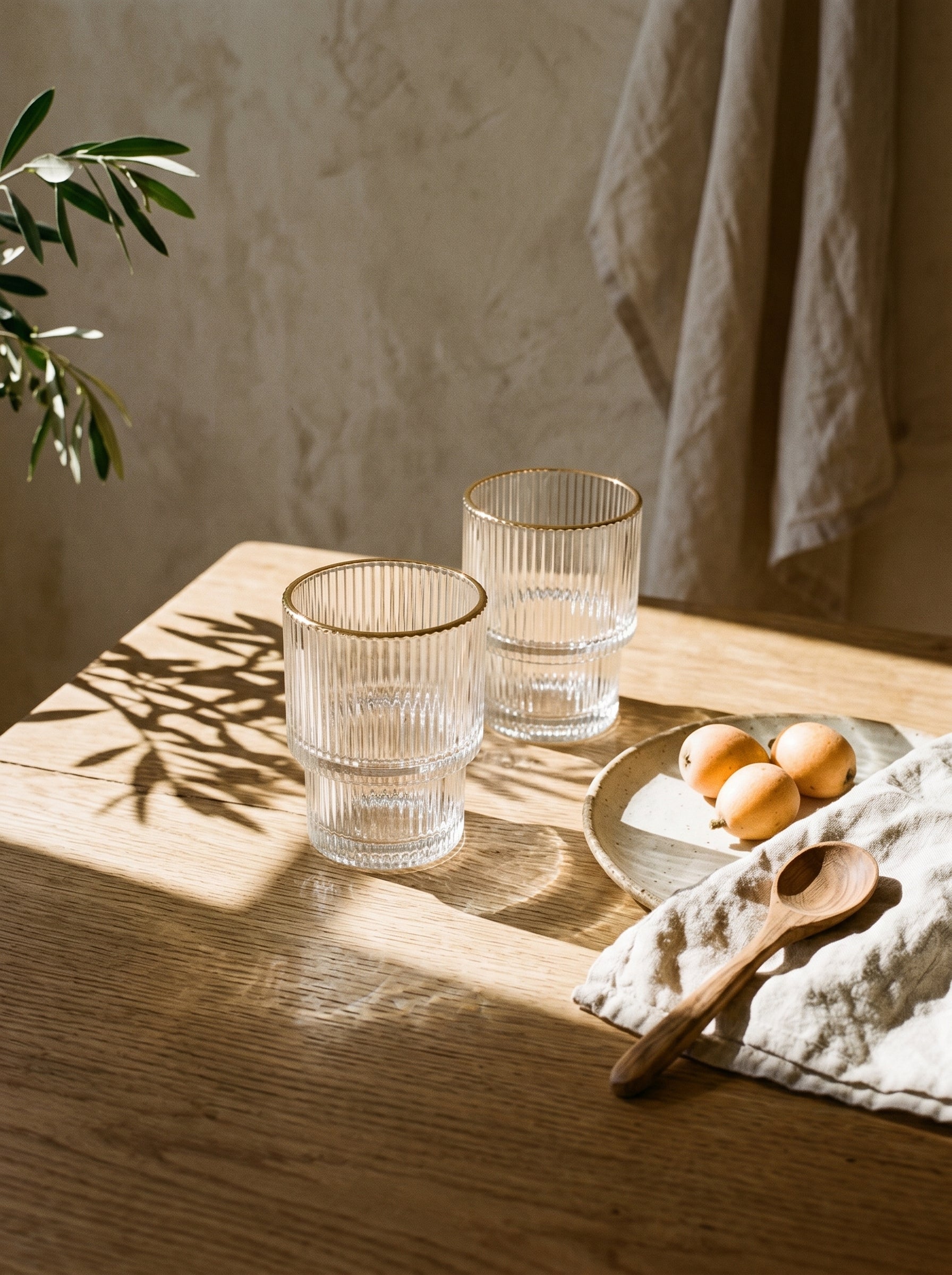 Lot de 6 petit Verres Lines - Liseré Doré