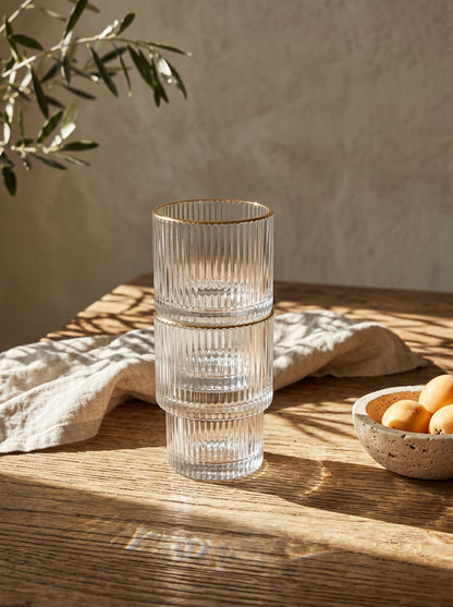 Lot de 6 petit Verres Lines - Liseré Doré
