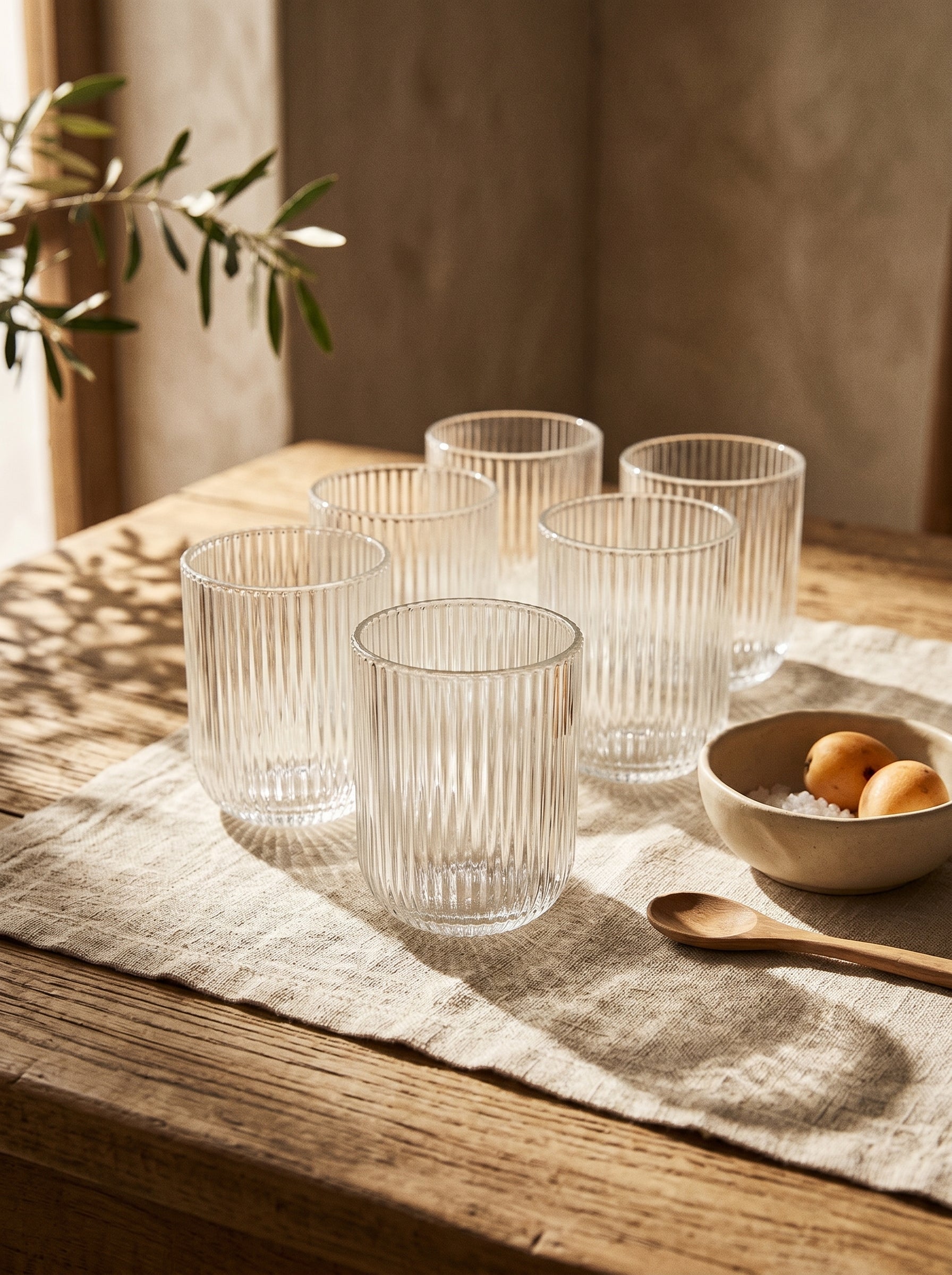Lot de 6 Petits Verres Stripped