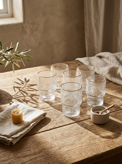 Lot de 6 petits Verres Ice - Liseré Doré
