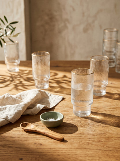 Lot de 6 grands Verres Ice – Liseré Doré