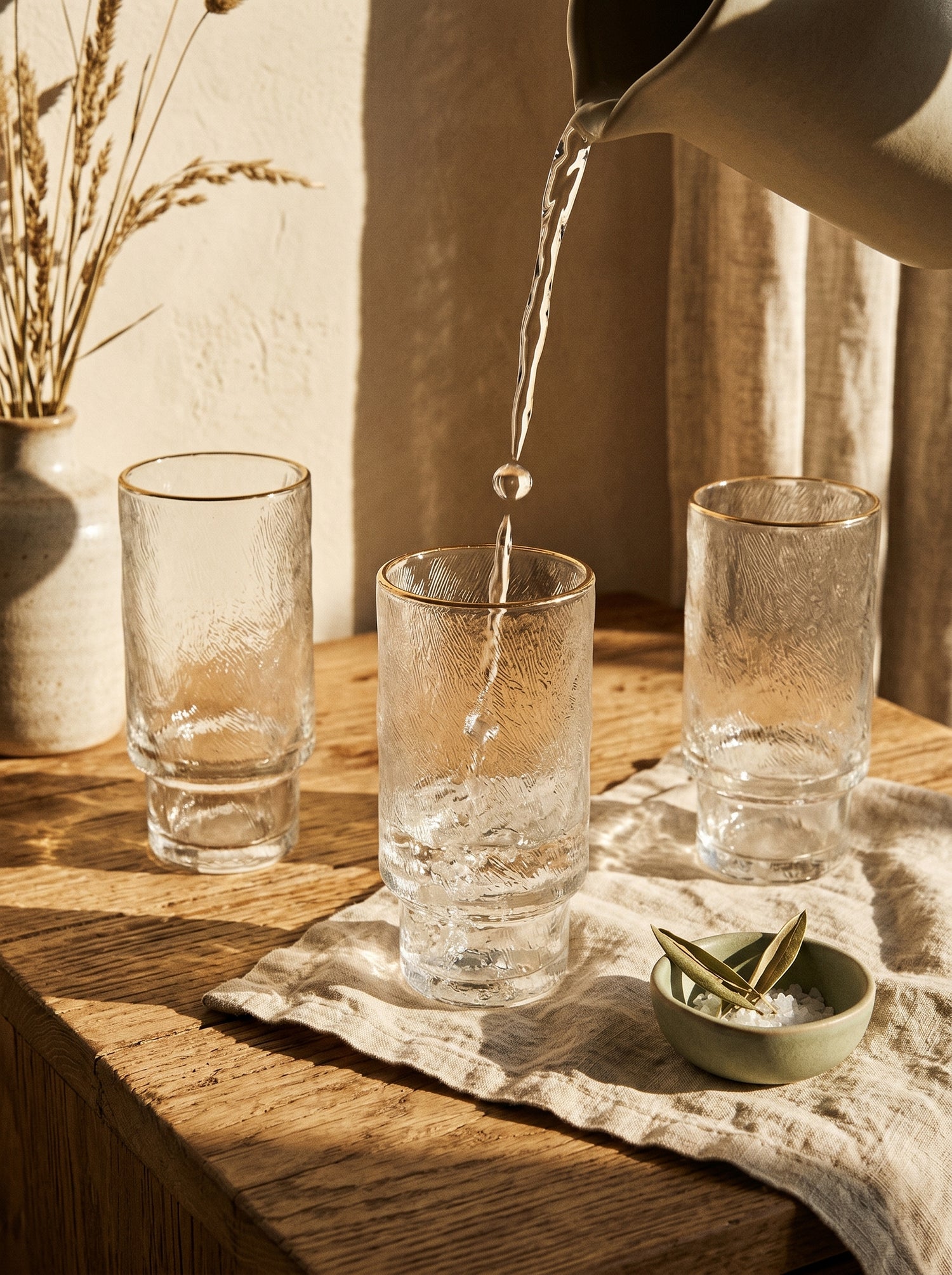 Lot de 6 grands Verres Ice – Liseré Doré