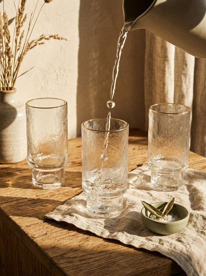 Lot de 6 grands Verres Ice – Liseré Doré