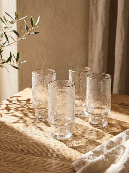 Lot de 6 grands Verres Ice – Liseré Doré