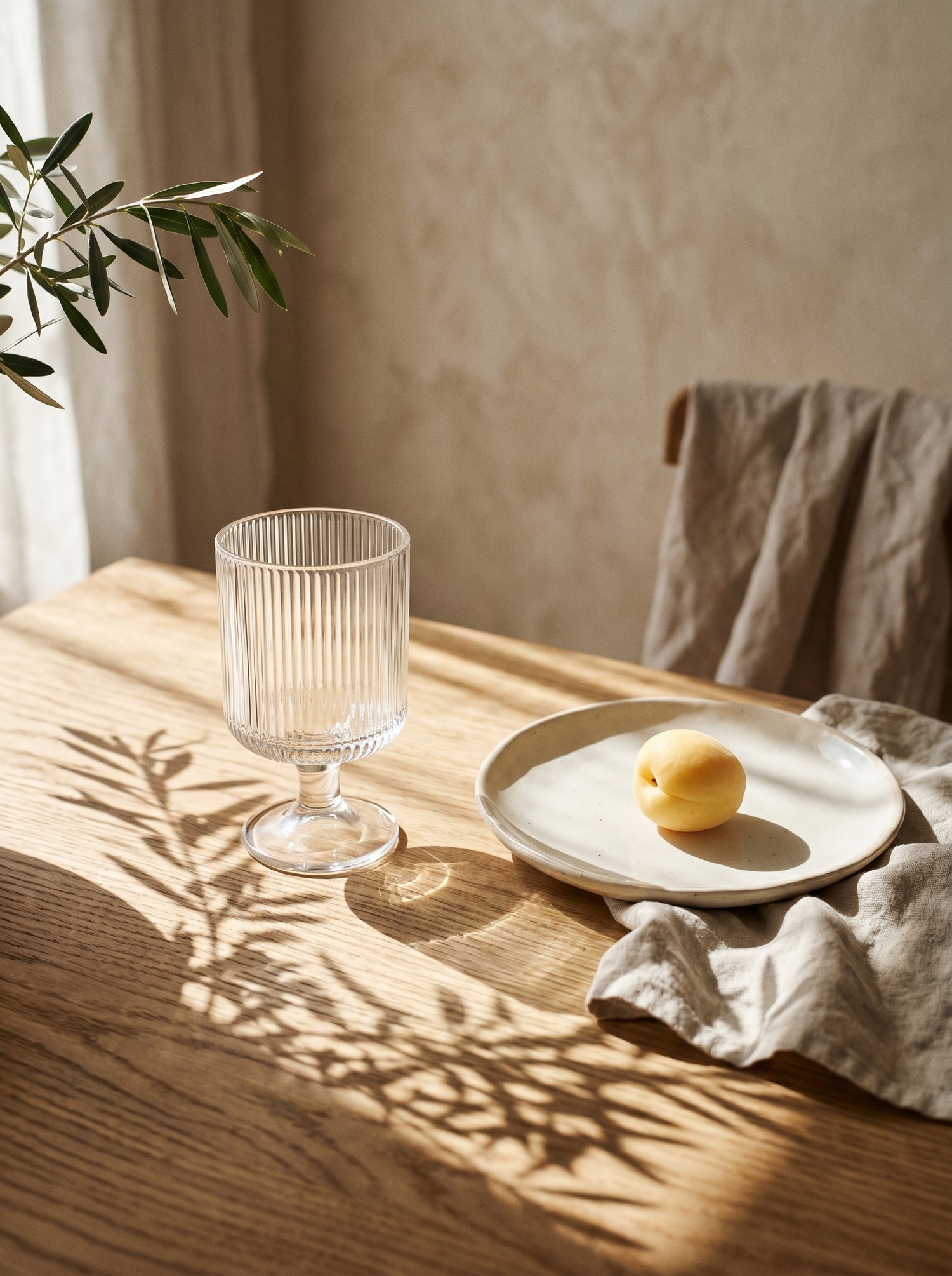 Lot de 6 verres à pied striés Lines