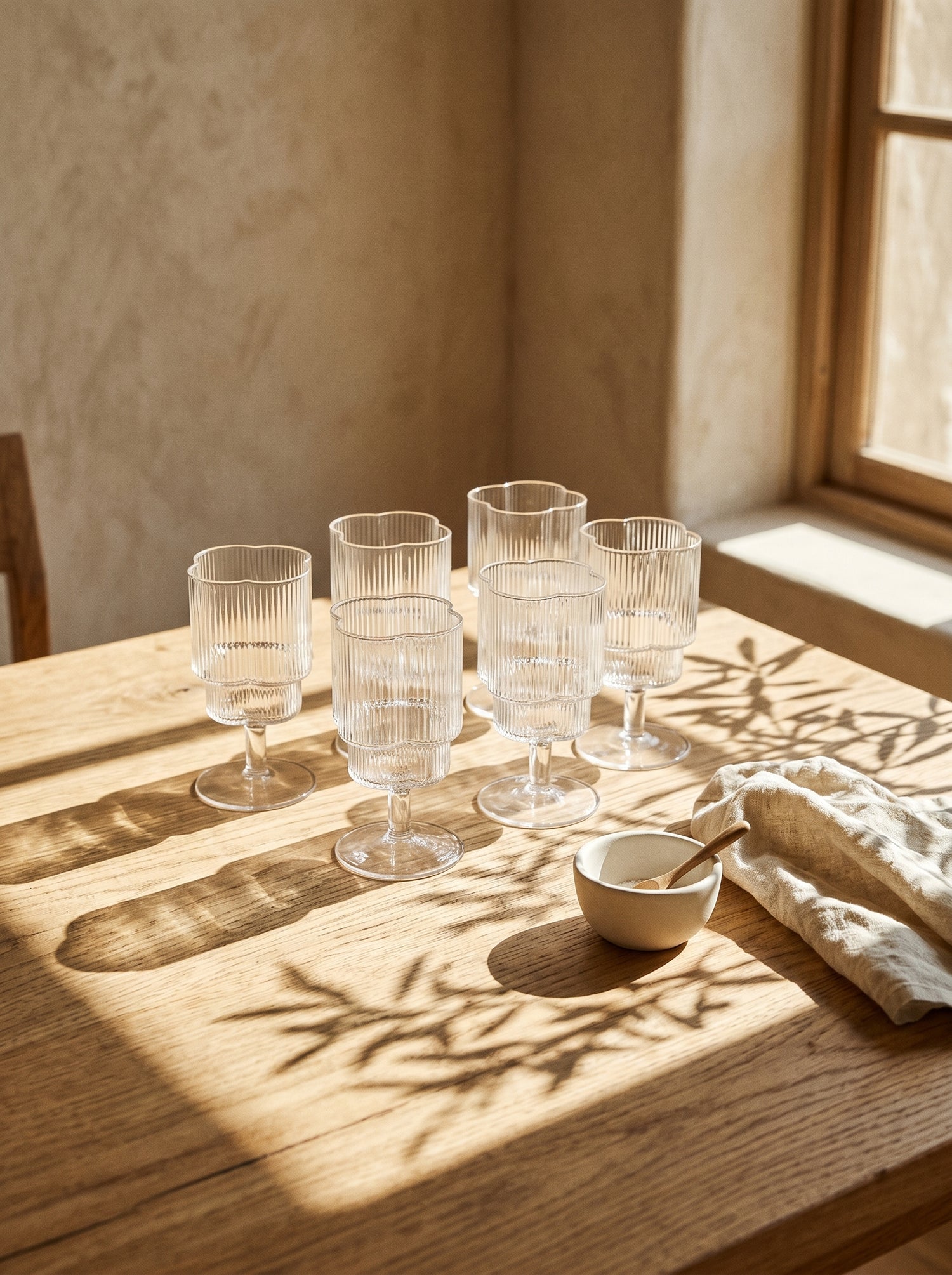Lot de 6 verres à pied Trèfle