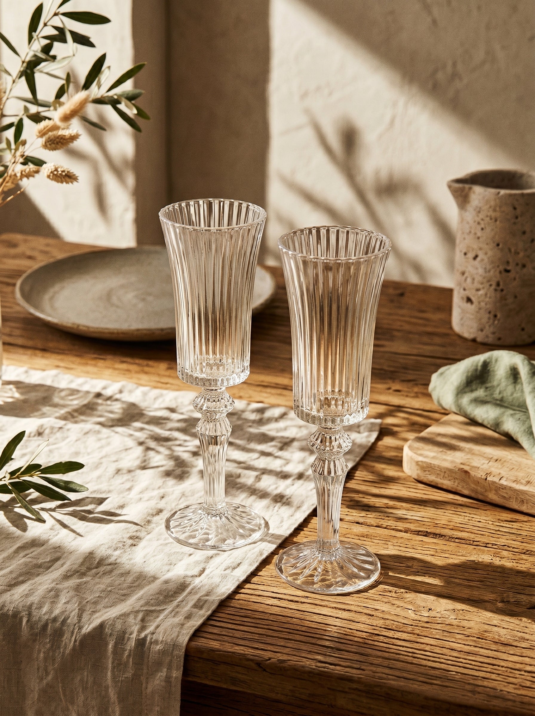 Lot de 6 Verres à pieds Lines élegance Allongé