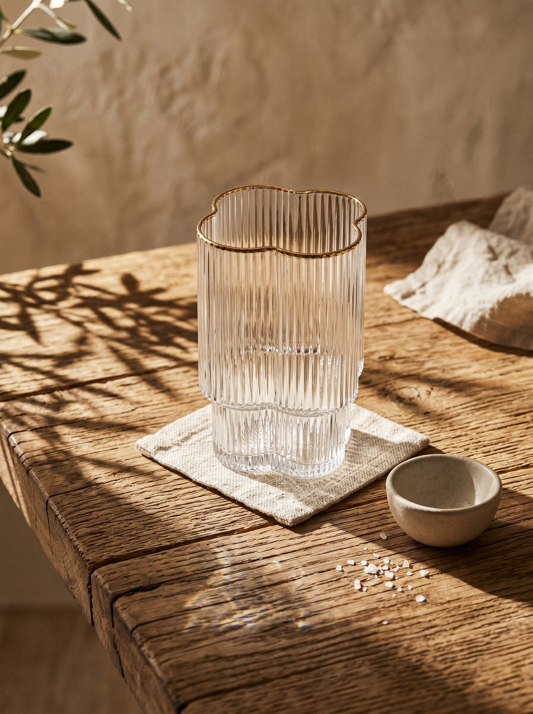 Lot de 6 Petits Verres Trèfle – Liseré doré