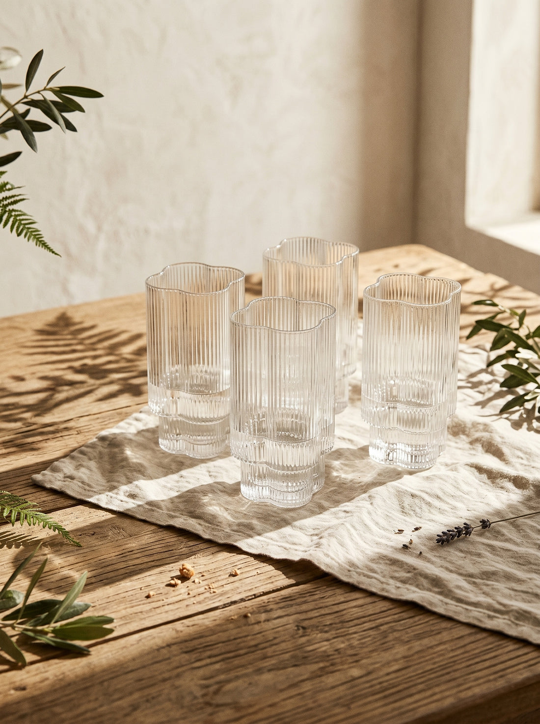 Lot de 6 grands verres Trèfle