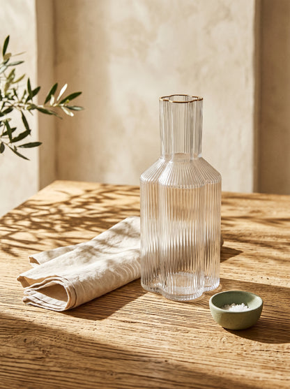 Carafe Trèfle en verre – Liseré doré