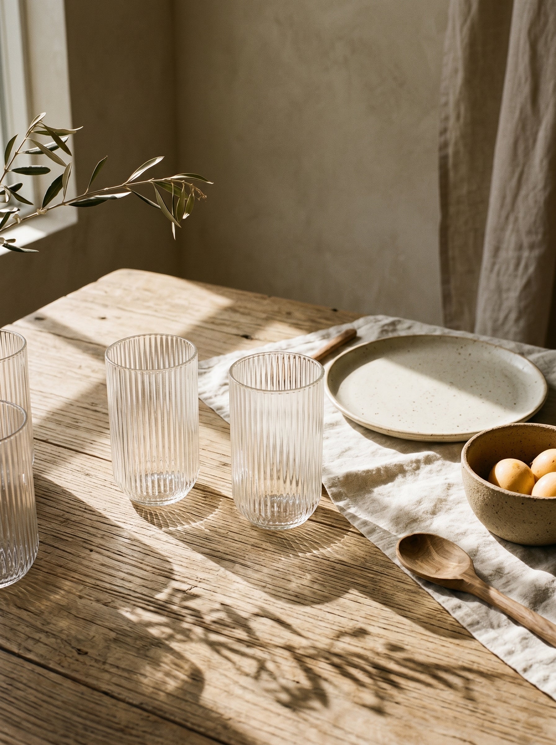 Lot de 6 Grands Verres Stripped