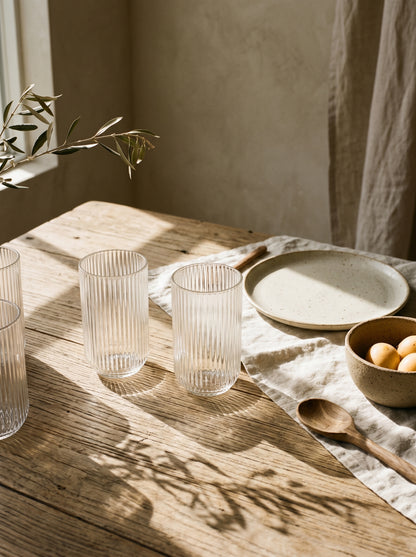 Lot de 6 Grands Verres Stripped