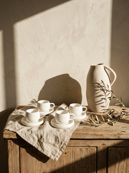 Service à café Chubby Lines – Tasses 120 ml