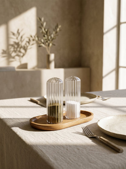 Ensemble Salière et Poivrière en verre