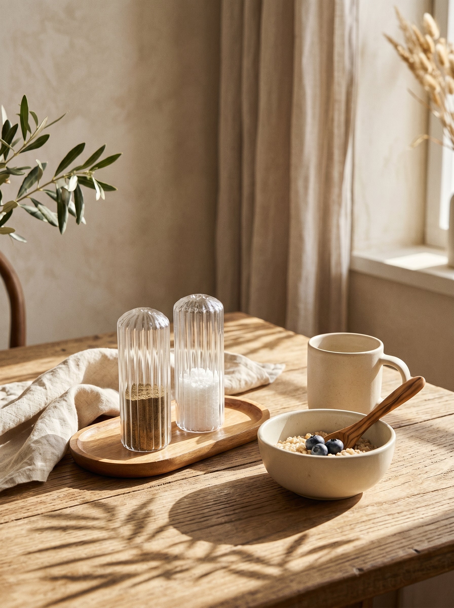 Ensemble Salière et Poivrière en verre