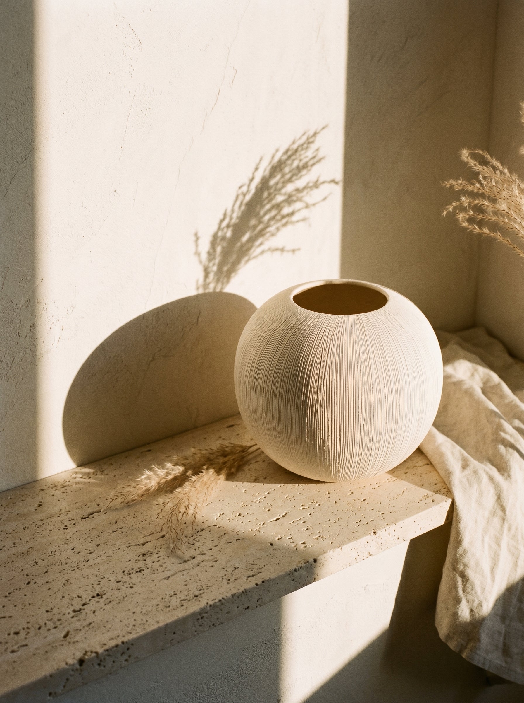 Vase Boule Effet Brossé