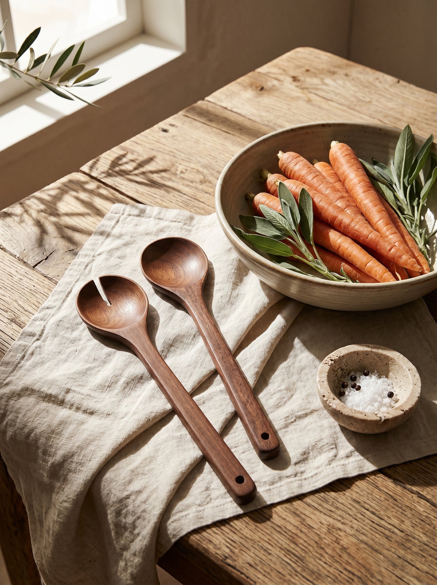Set à Salade en Bois d’Acacia