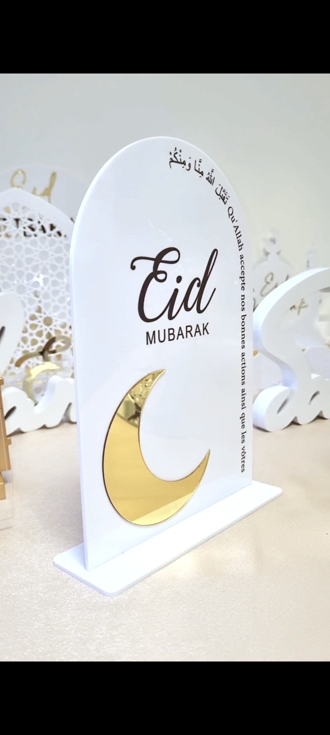 Déco en Acrylique Eid Mubarak avec Dou&