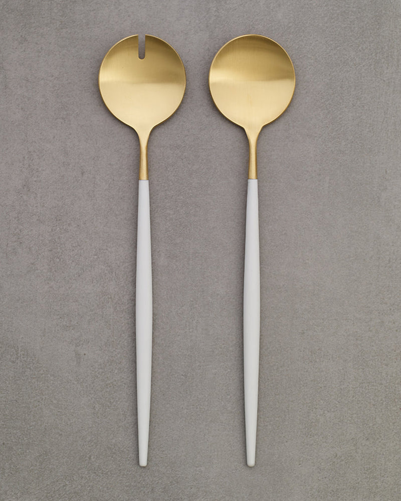 Set à Salade Design Doré et Blanc- Happy Muz Deco