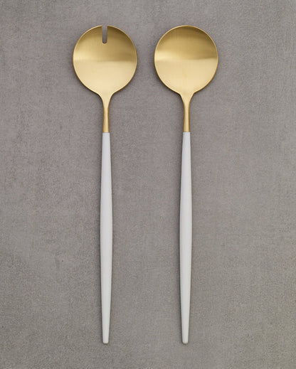 Set à Salade Design Doré et Blanc- Happy Muz Deco